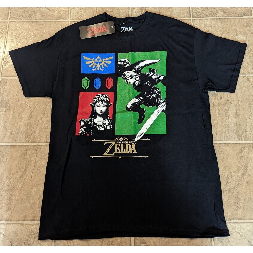 New The Legend Of Zelda sz L T-shirt black ss men Geeknet shirt 3424